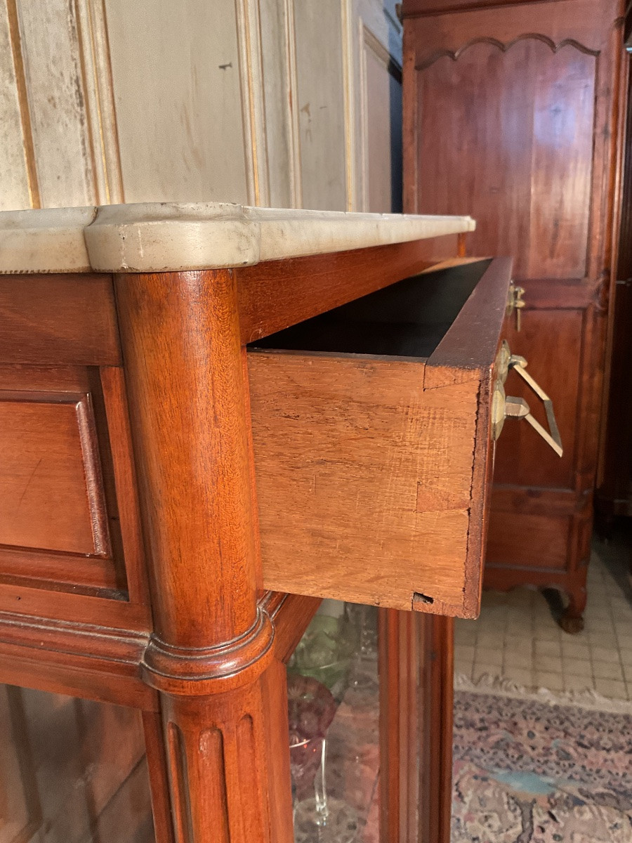 Louis XVI Mahogany Display Case, 19th Century -photo-3