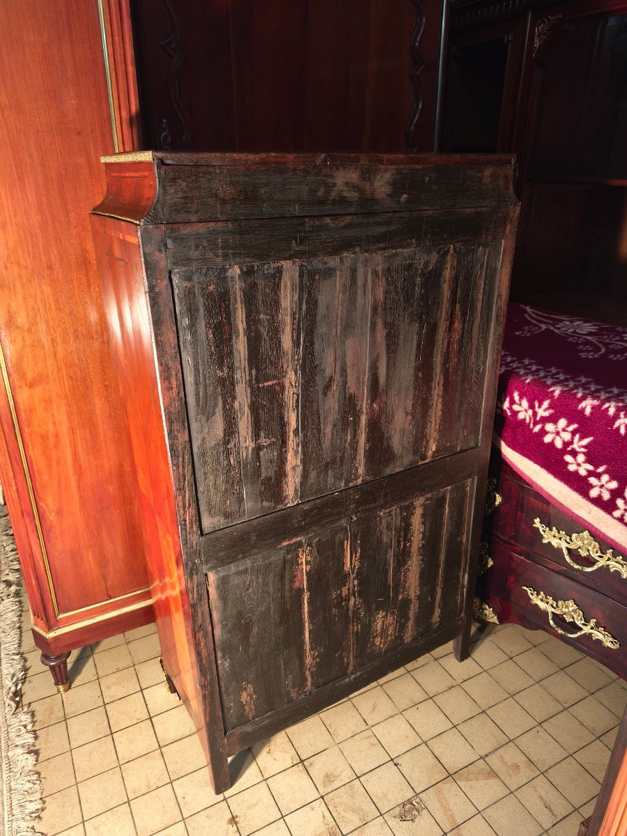 Bibliothèque louis XV en marqueterie 18 ème -photo-6