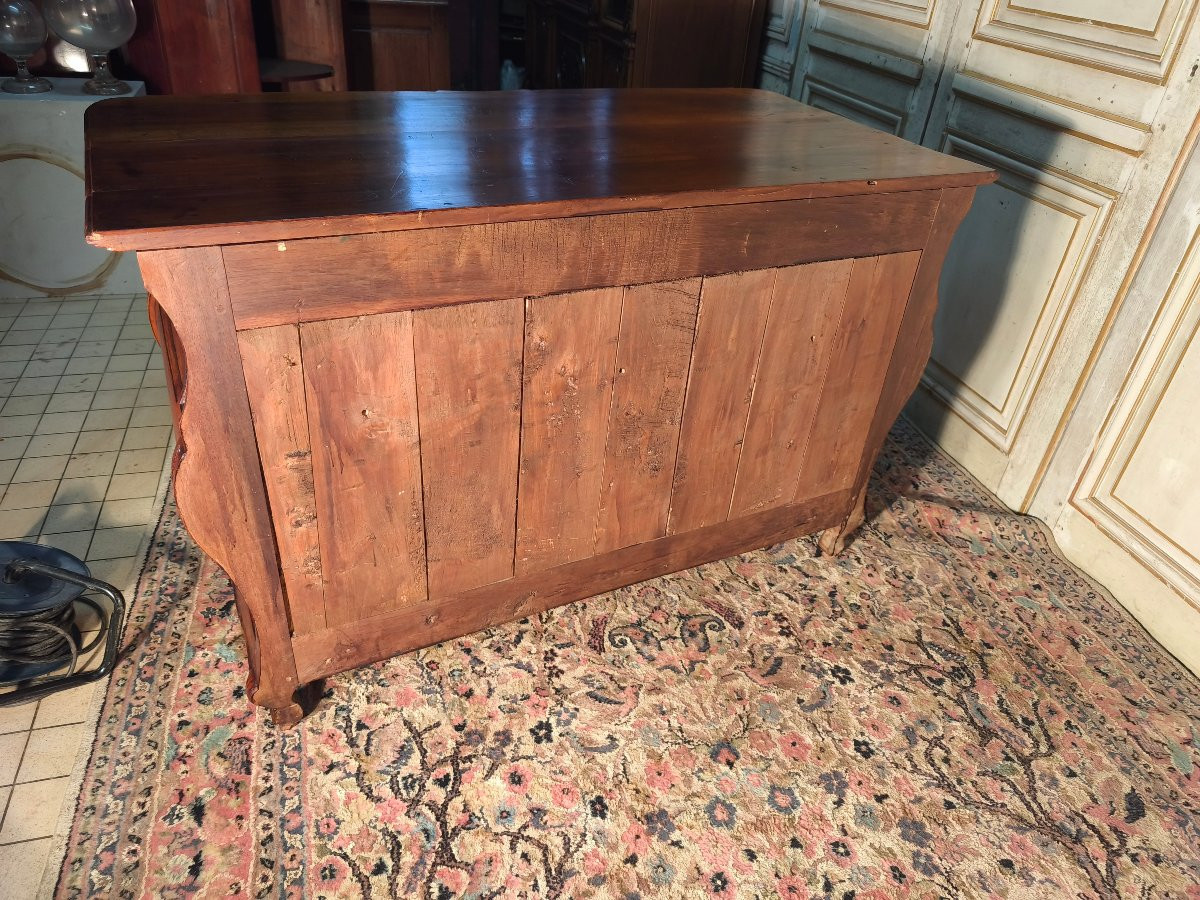 Commode bordelaise de forme tombeau et arbalète du 18 ème siècle -photo-4