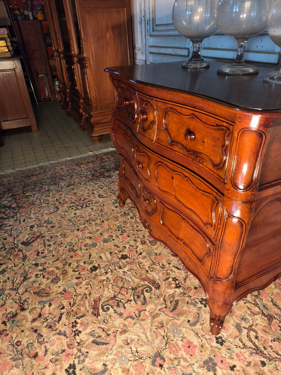 Small Louis XV Chest Of Drawers In Walnut, 18th Century -photo-1