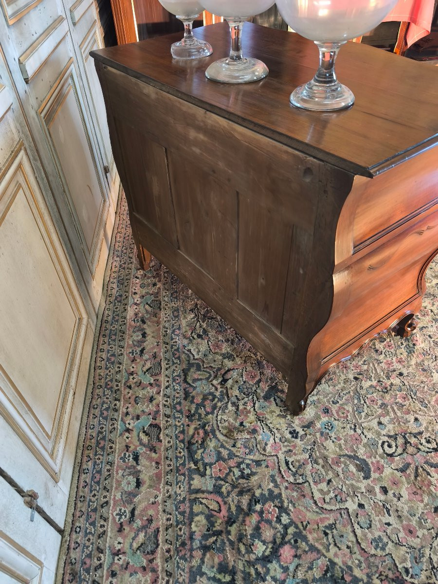 Small Louis XV Chest Of Drawers In Walnut, 18th Century -photo-5