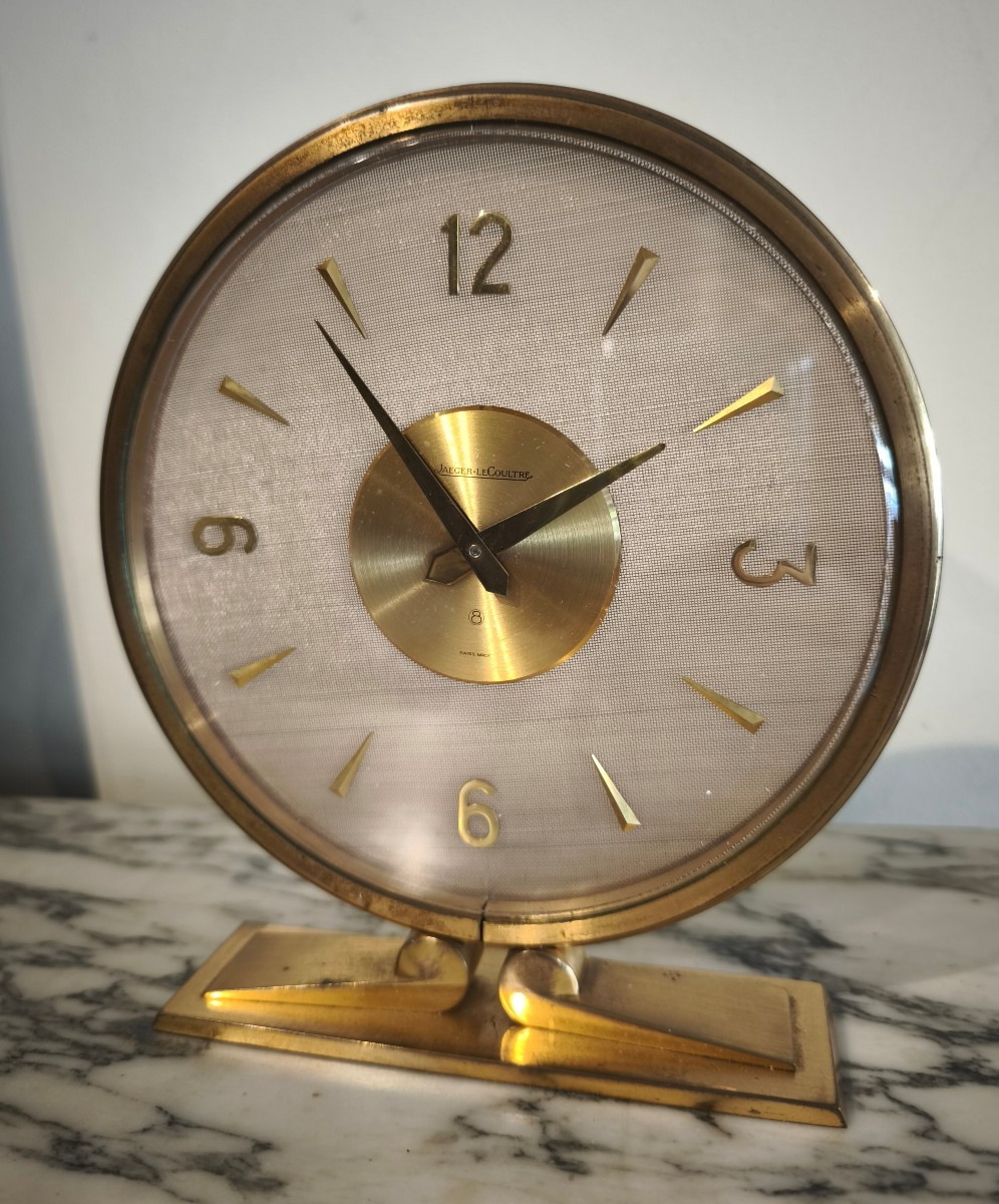 Hermes /jaeger Lecoultre Clock Circa 1950 Art Deco 