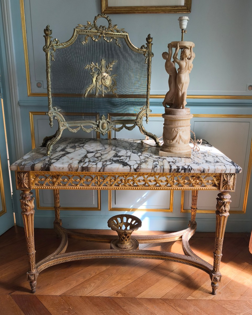 19th Century Louis XVI Giltwood Center Table Or Console 