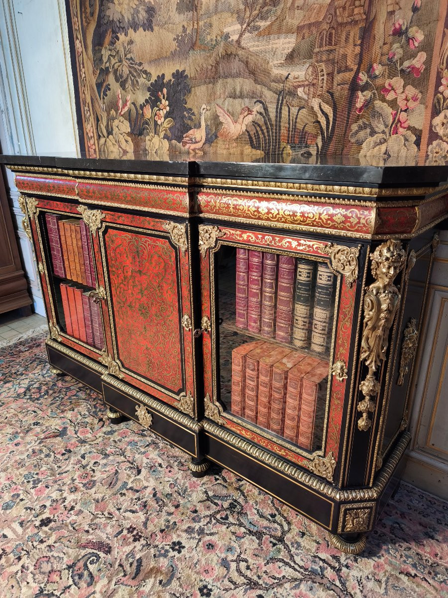 Napoleon III Sideboard In The Style Of André Charles Boulle -photo-2