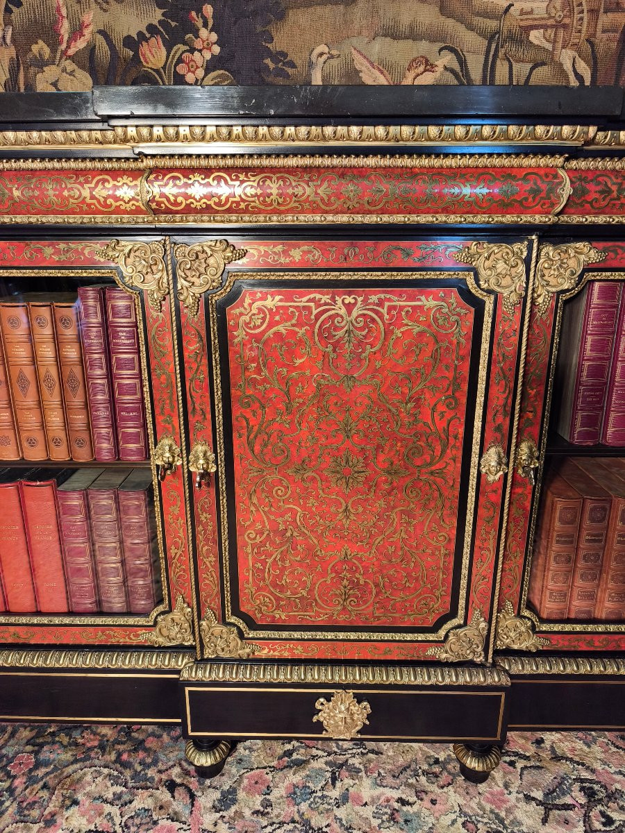 Napoleon III Sideboard In The Style Of André Charles Boulle -photo-4