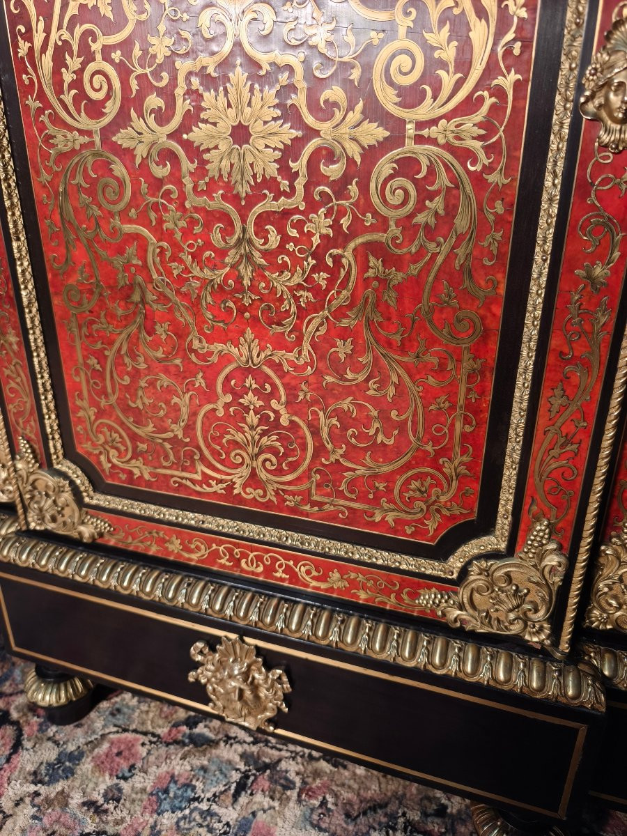 Napoleon III Sideboard In The Style Of André Charles Boulle -photo-2