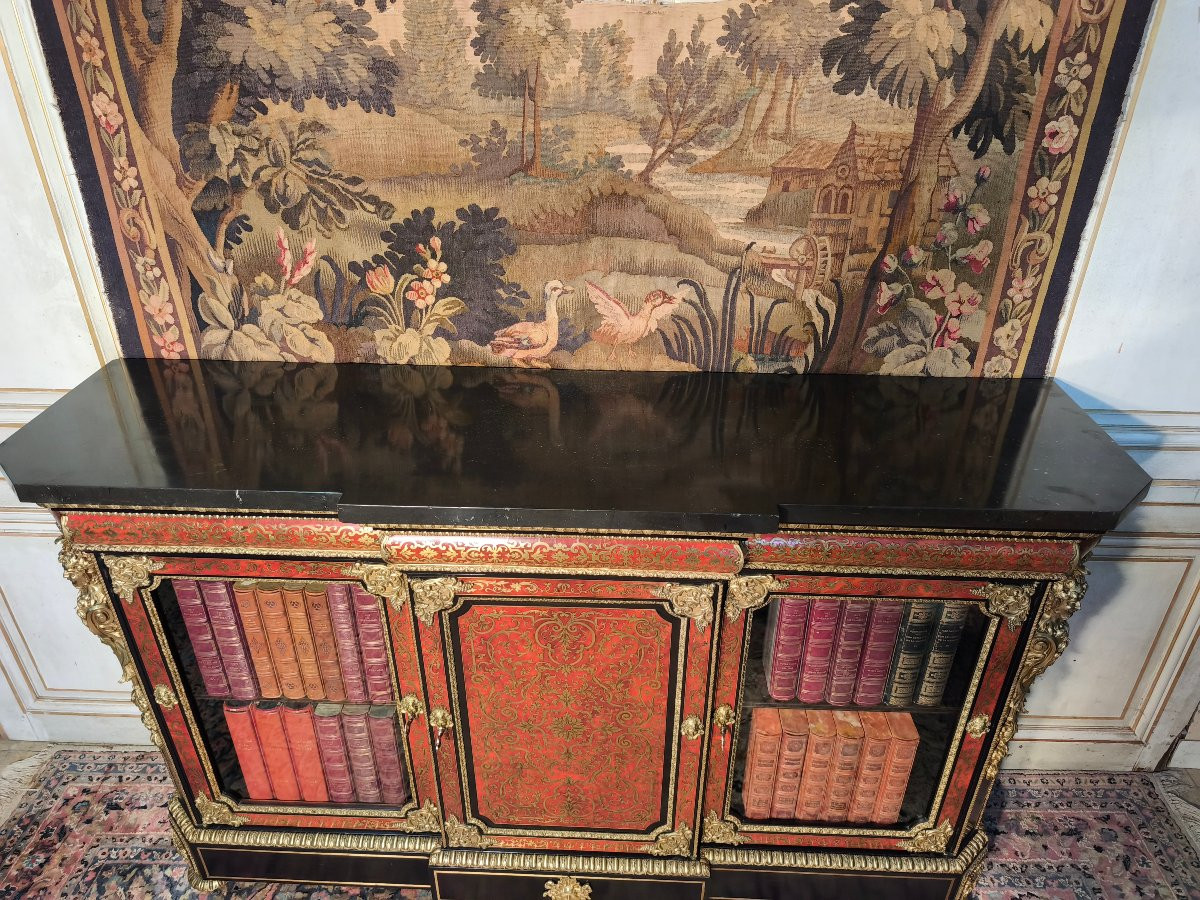 Napoleon III Sideboard In The Style Of André Charles Boulle -photo-3