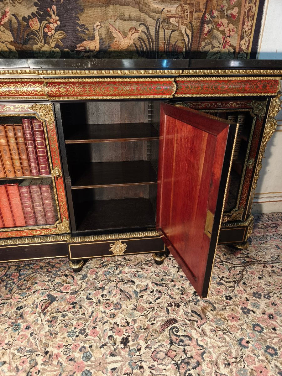 Napoleon III Sideboard In The Style Of André Charles Boulle -photo-4