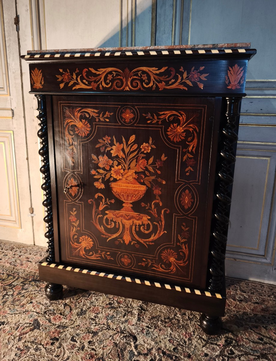 Napoleon III Furniture In Fine 19th Century Marquetry 