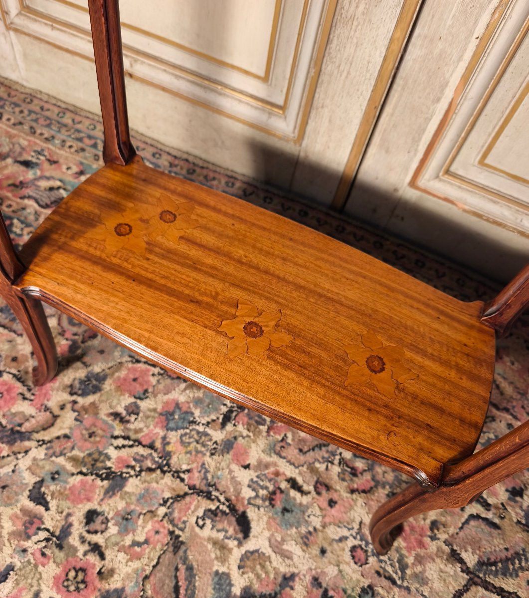 émile Gallé Art Nouveau Marquetry Table-photo-2