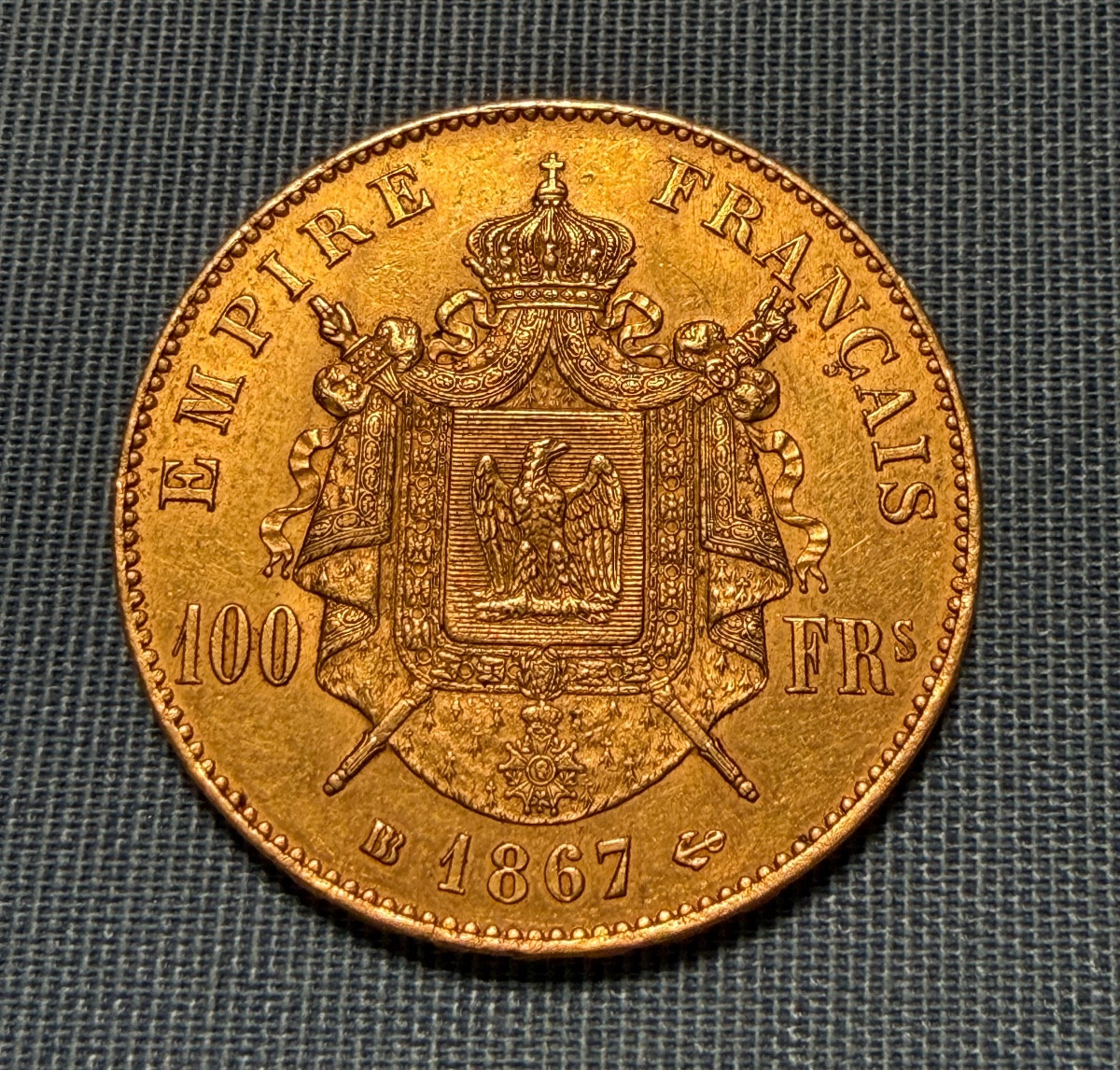 100 Francs Gold Coin 1867bb 