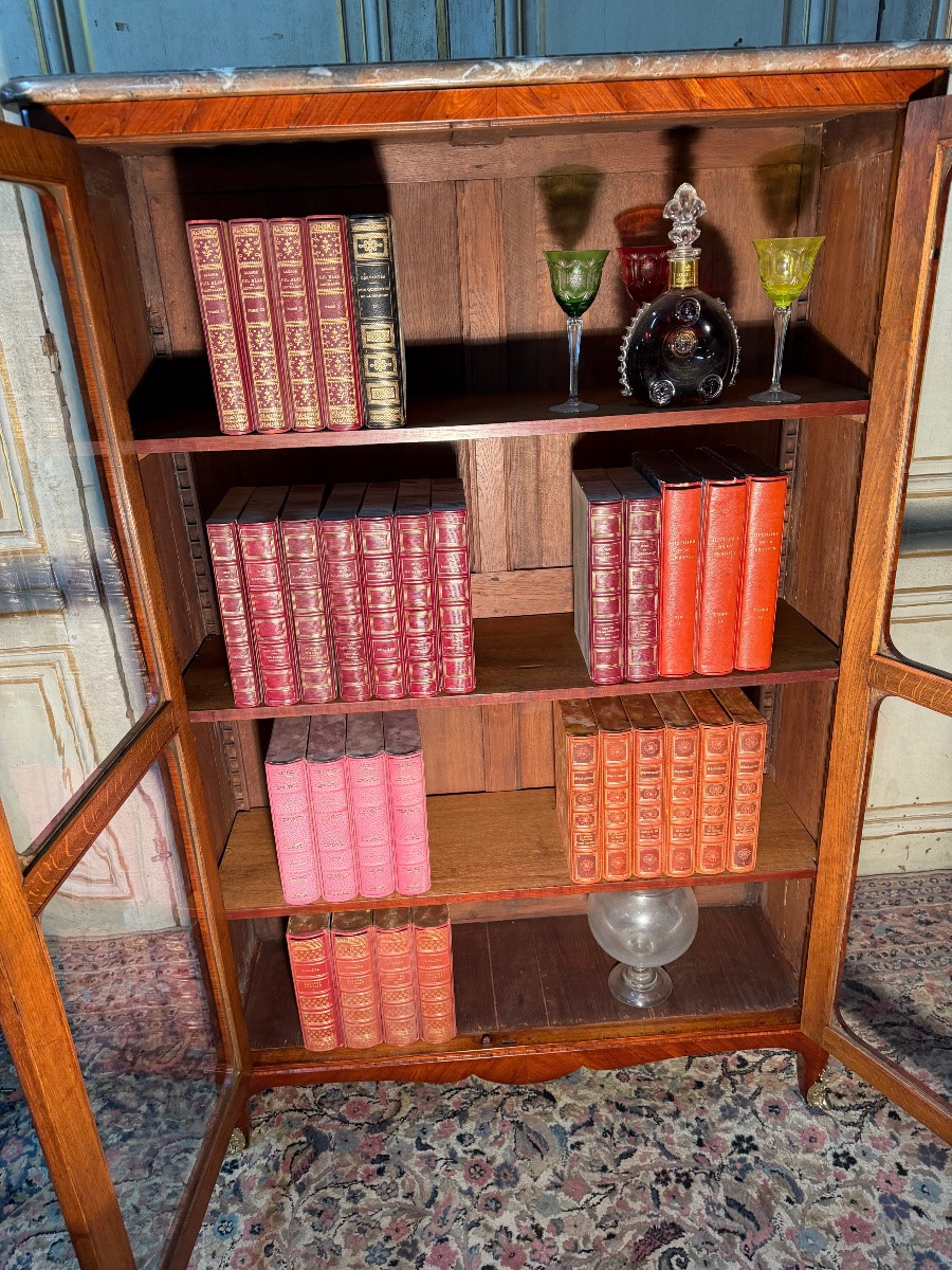 Louis XV Marquetry Bookcase, 18th Century -photo-5