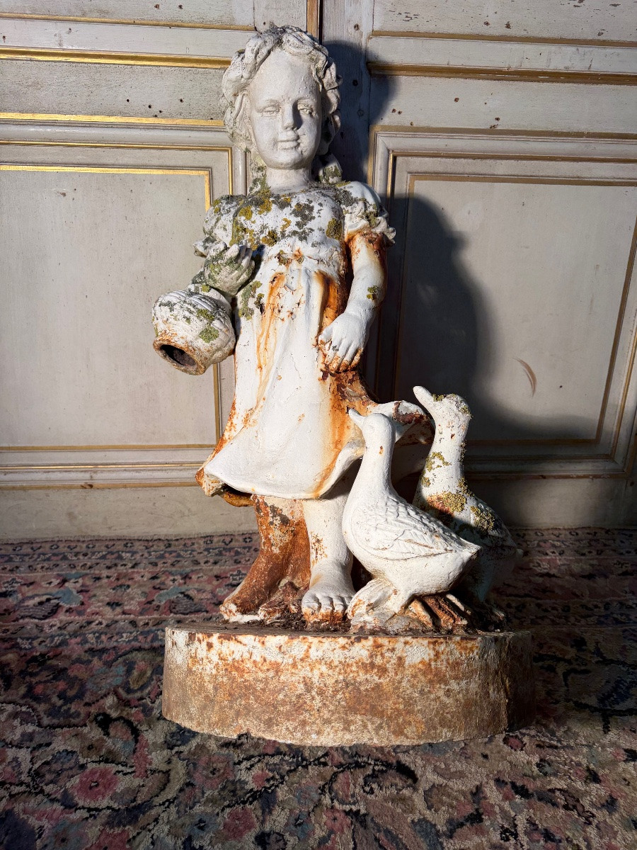 Late 19th Century Cast Iron Garden Statue -photo-2
