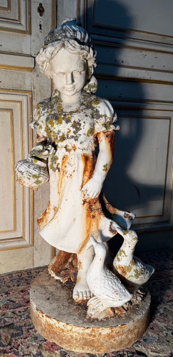 Late 19th Century Cast Iron Garden Statue 