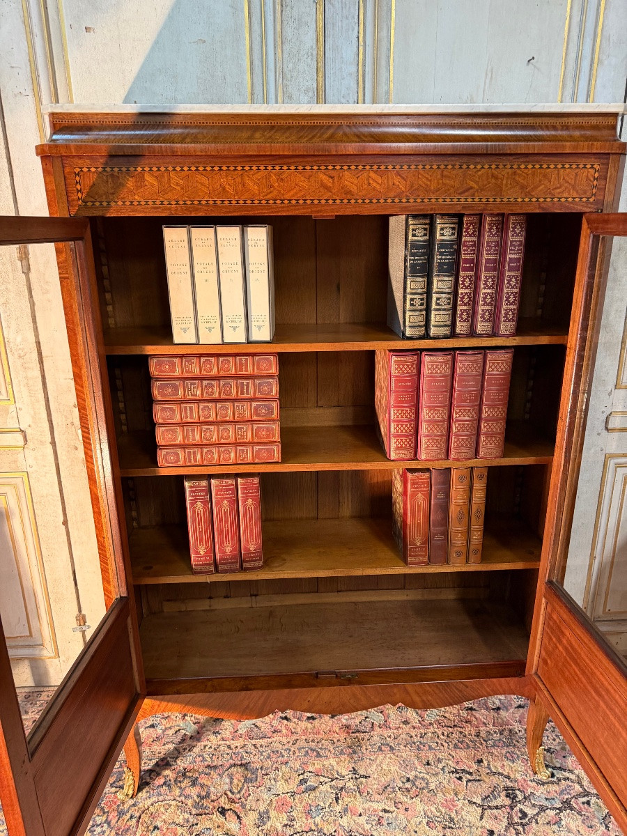 Late 19th Century Marquetry Bookcase -photo-4