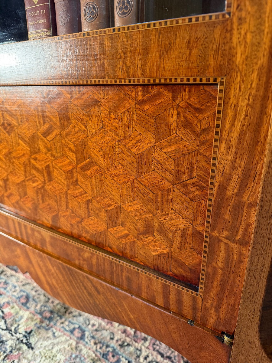 Late 19th Century Marquetry Bookcase -photo-2