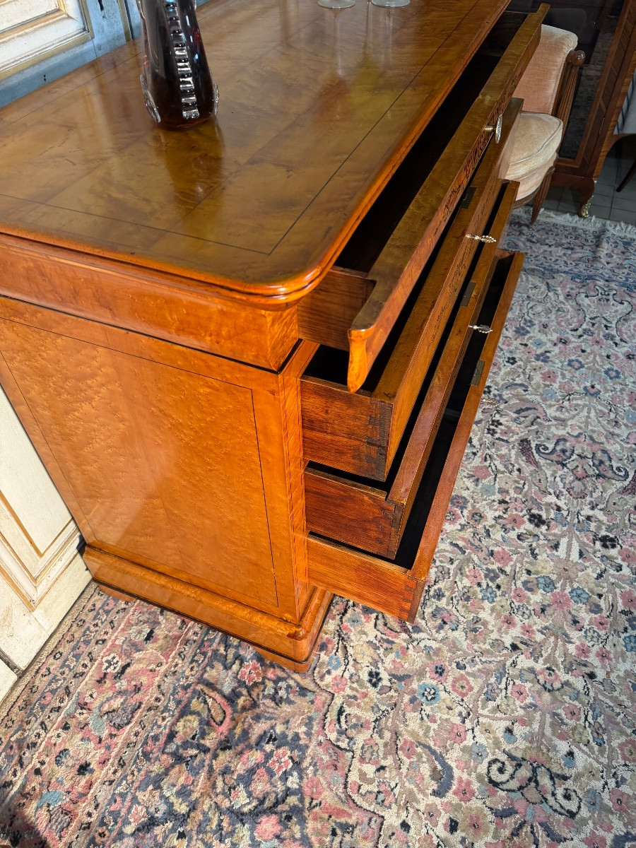 Commode Charles x en érable moucheté -photo-3