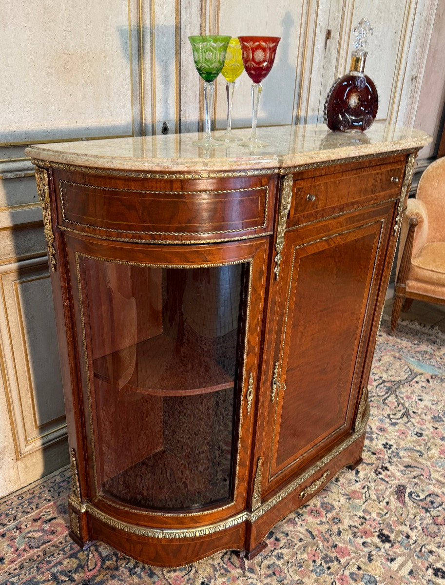 Napoleon III Mahogany And Bronze Display Cabinet -photo-3