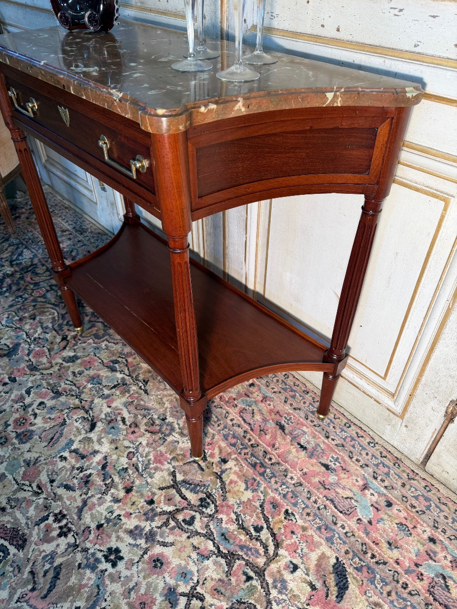 Small Louis XVI Period Console Table, 18th Century, In Mahogany -photo-4