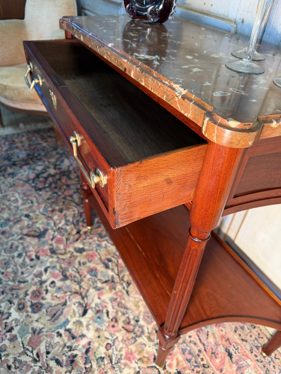 Small Louis XVI Period Console Table, 18th Century, In Mahogany -photo-1