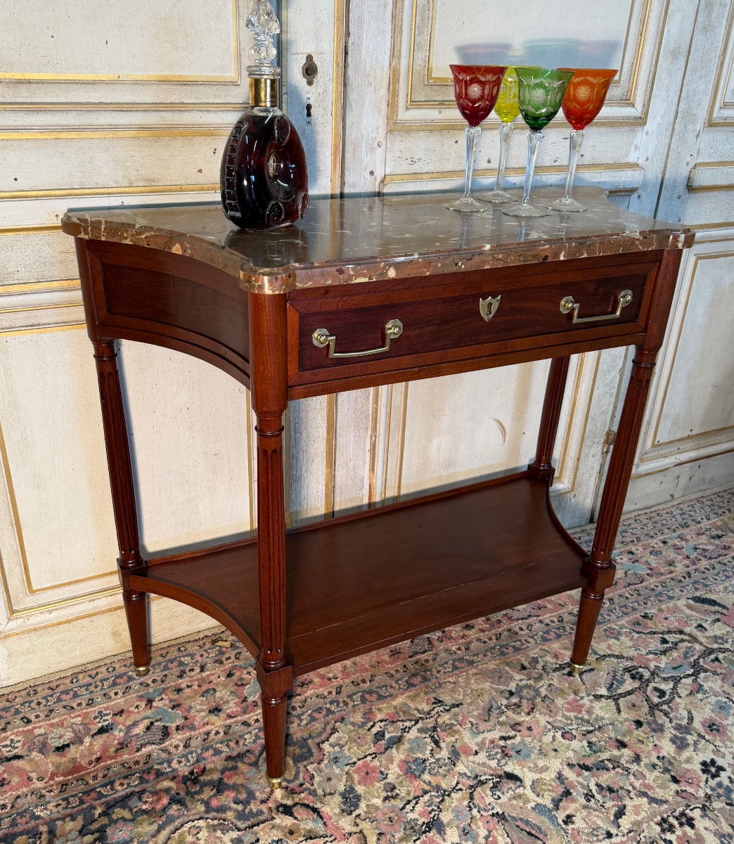 Small Louis XVI Period Console Table, 18th Century, In Mahogany 
