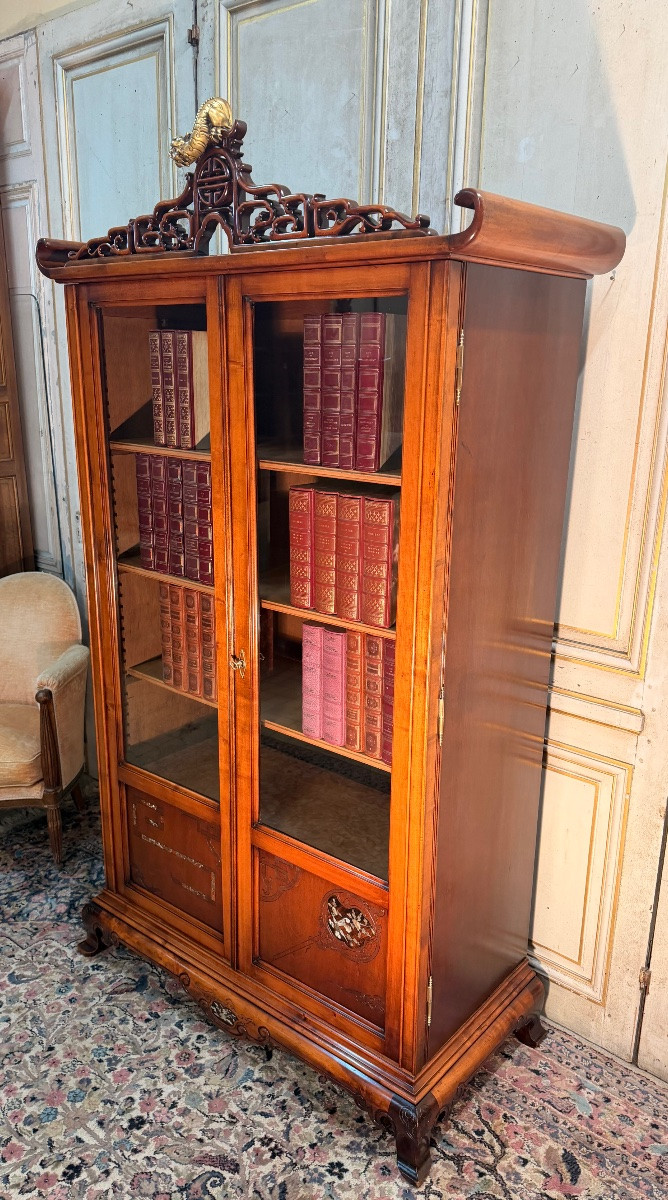 Grande bibliothèque attribué à Gabriel Viardot fin 19 eme -photo-4
