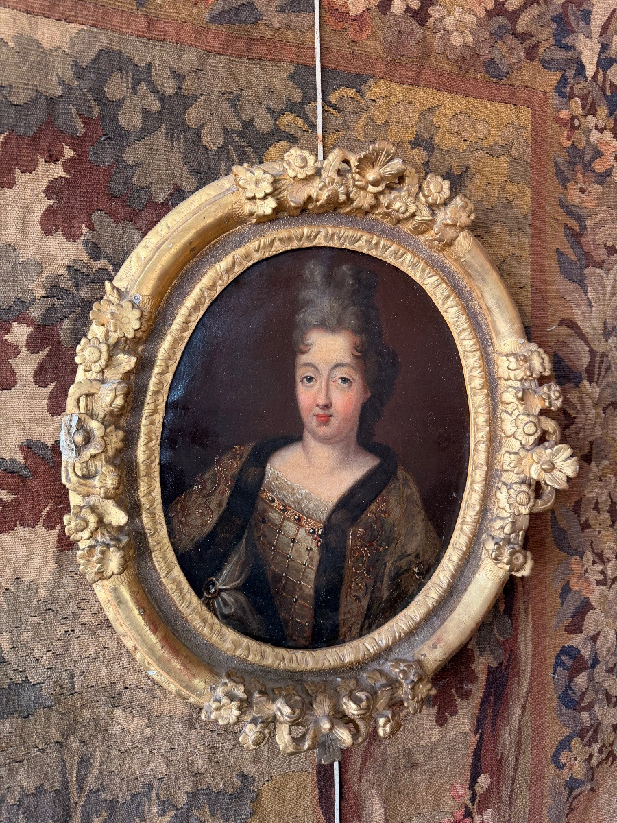 Paire de portrait fin 17 eme d époque régence -photo-3