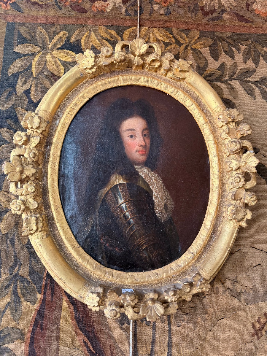 Paire de portrait fin 17 eme d époque régence -photo-4