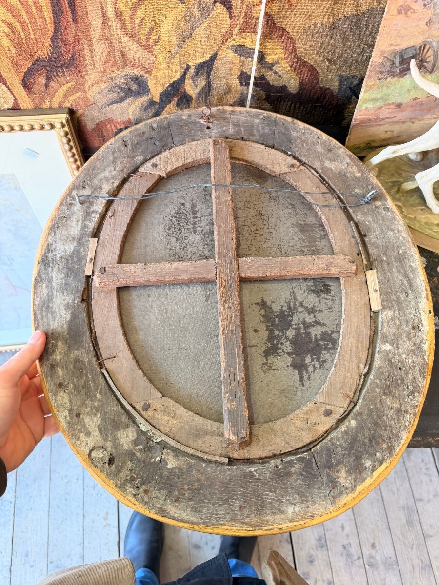 Paire de portrait fin 17 eme d époque régence -photo-1