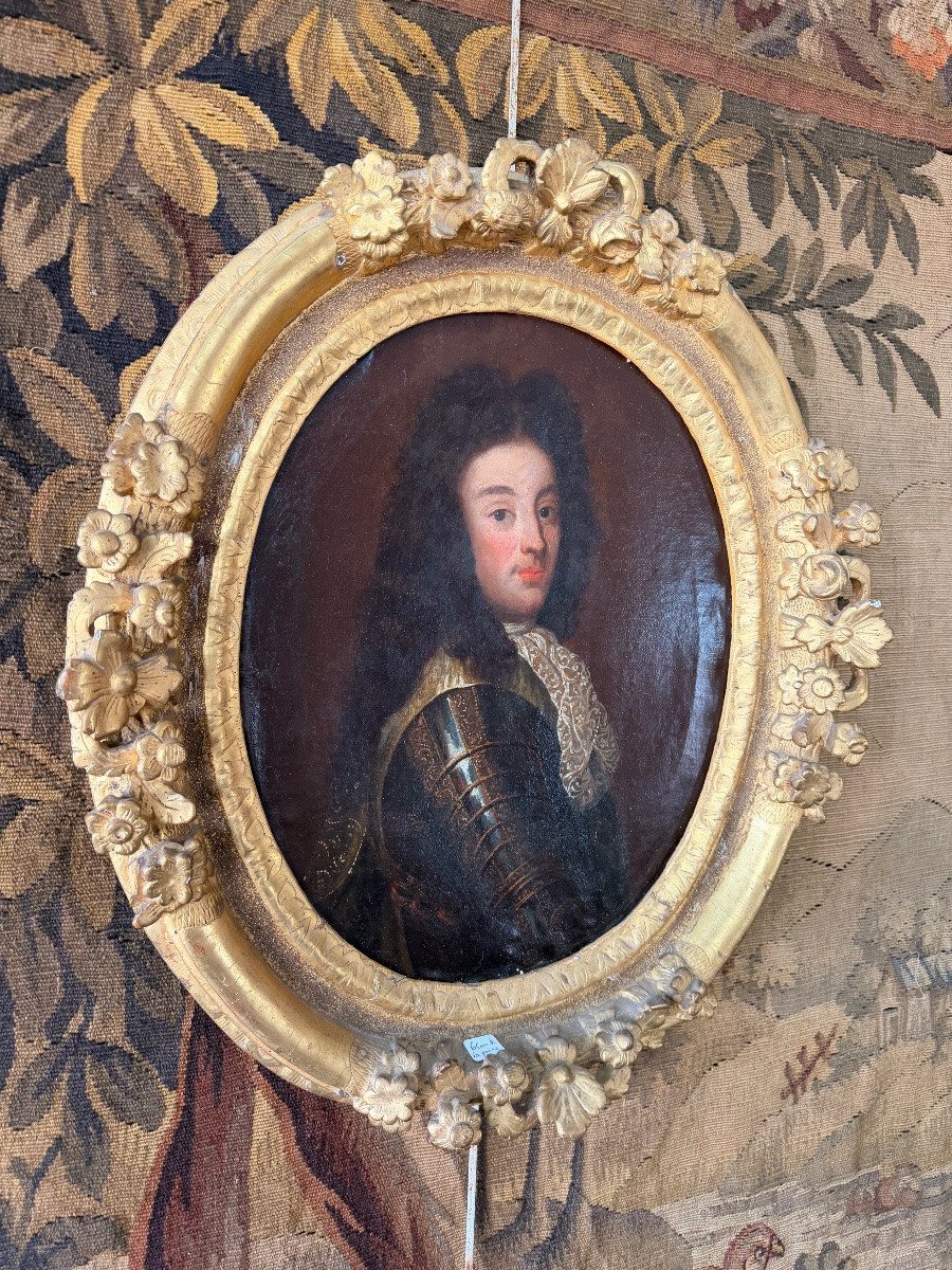 Paire de portrait fin 17 eme d époque régence -photo-5