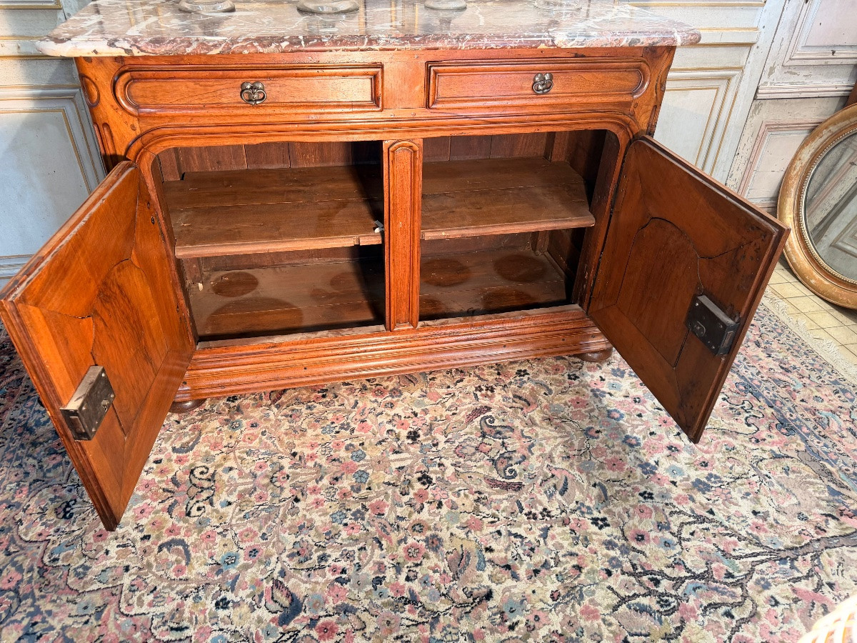Buffet de chasse 18 eme lyonnais en noyer -photo-5