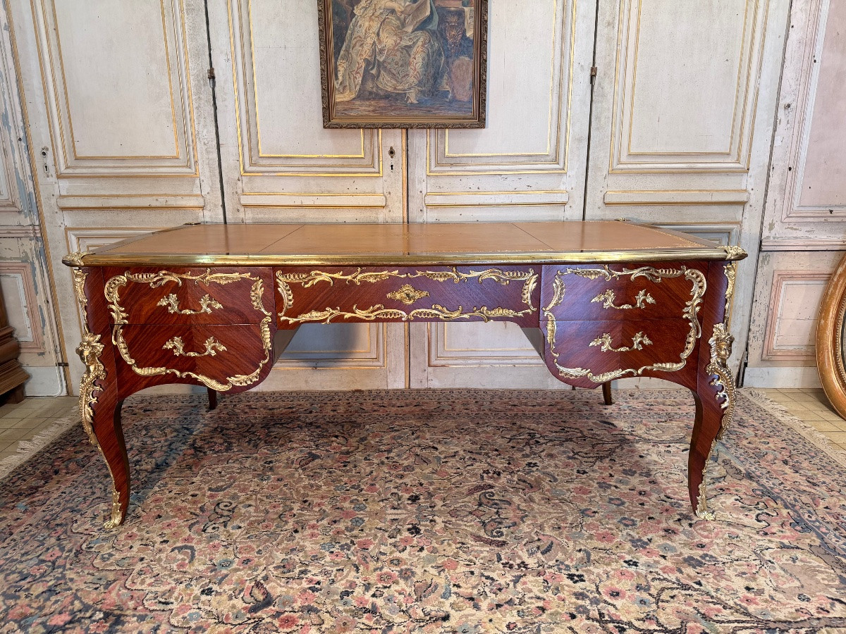 Large Louis XV-style Chairman's Desk-photo-2