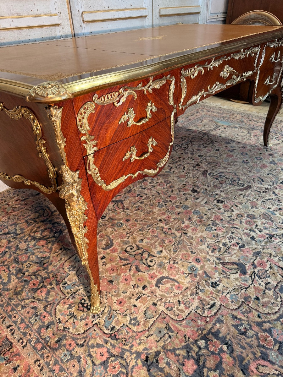 Large Louis XV-style Chairman's Desk-photo-4