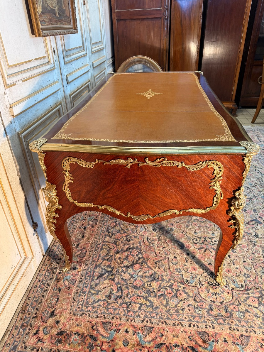 Large Louis XV-style Chairman's Desk-photo-3