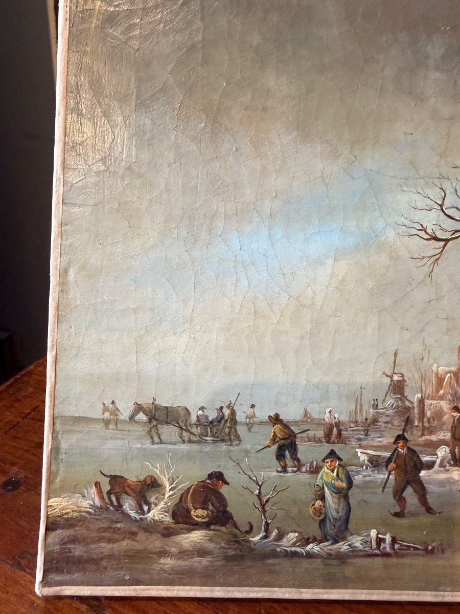 Painting Dutch School 19th Century-photo-4