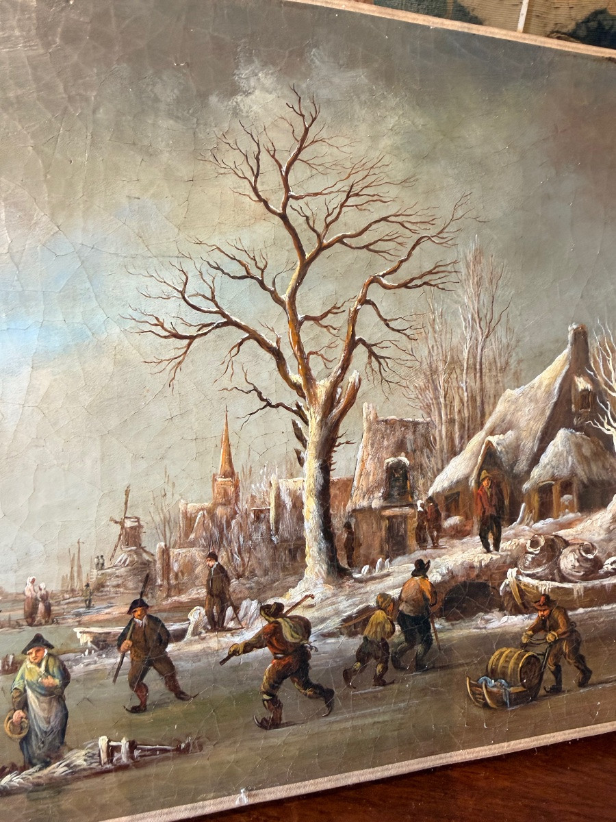 Painting Dutch School 19th Century-photo-1