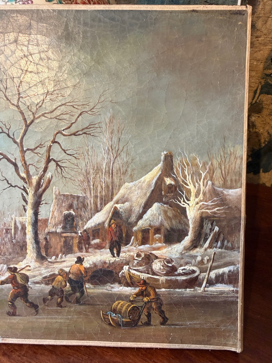 Painting Dutch School 19th Century-photo-2