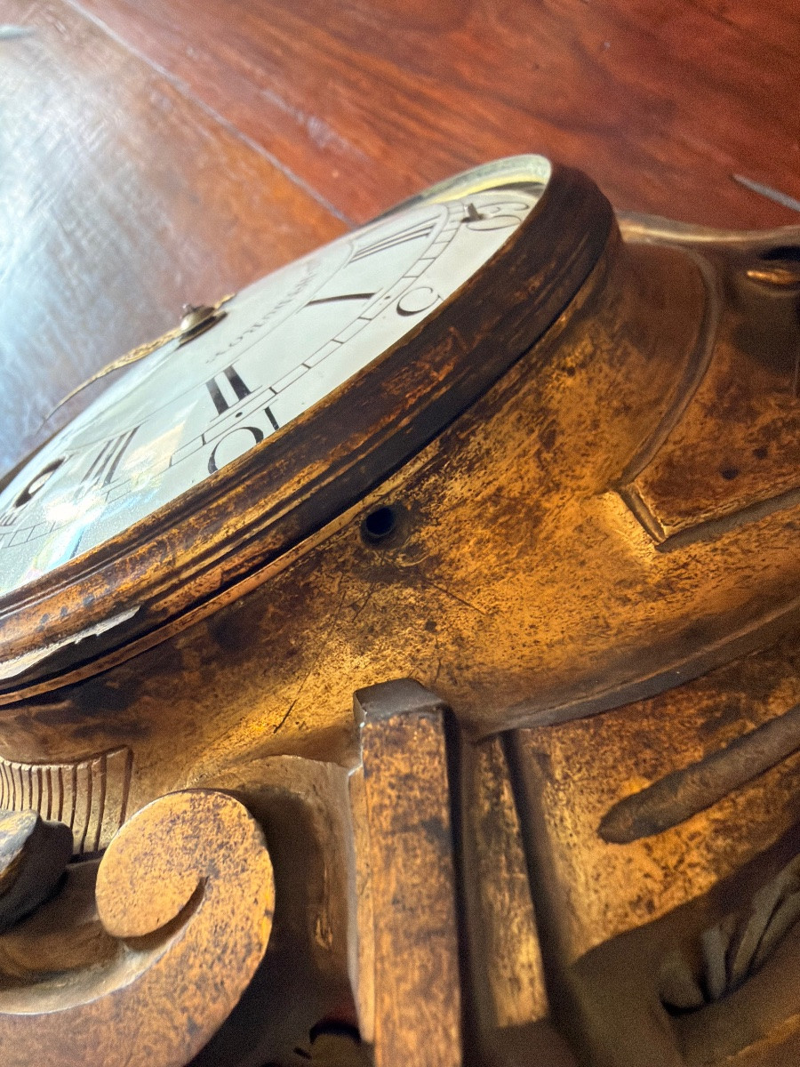 Cartel d alcôve en bronze 18 eme siècle causard horloger du Roy -photo-4