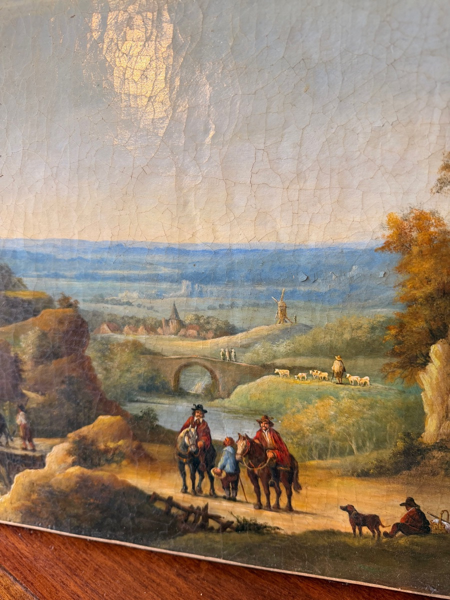 Painting Dutch School 19th Century-photo-1