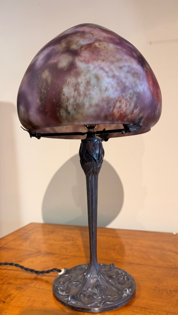 Lampe art nouveau dans le goût de Muller 