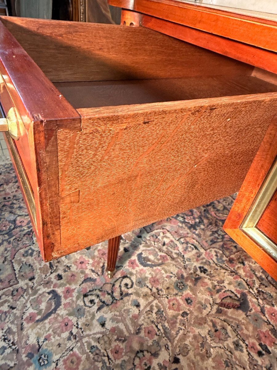 Large Louis XVI Style Desk Stamped André Mailfert-photo-4
