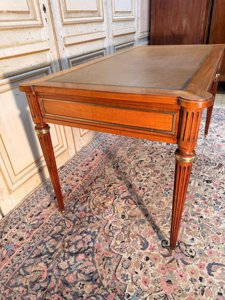 Large Louis XVI Style Desk Stamped André Mailfert-photo-1