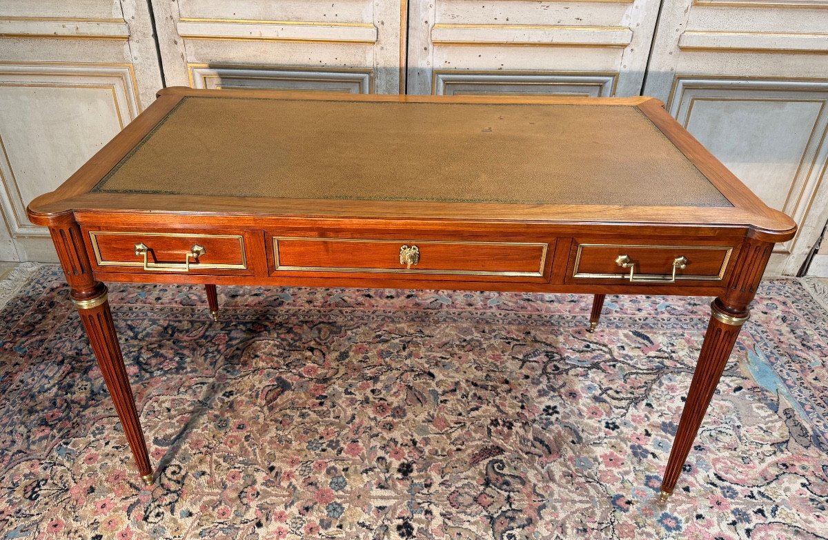 Large Louis XVI Style Desk Stamped André Mailfert