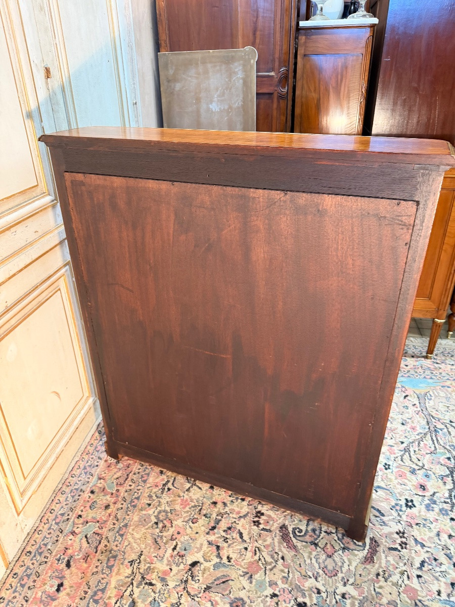 Étroite Vitrine de collectionneur fin du 19 eme en bois de rose -photo-2