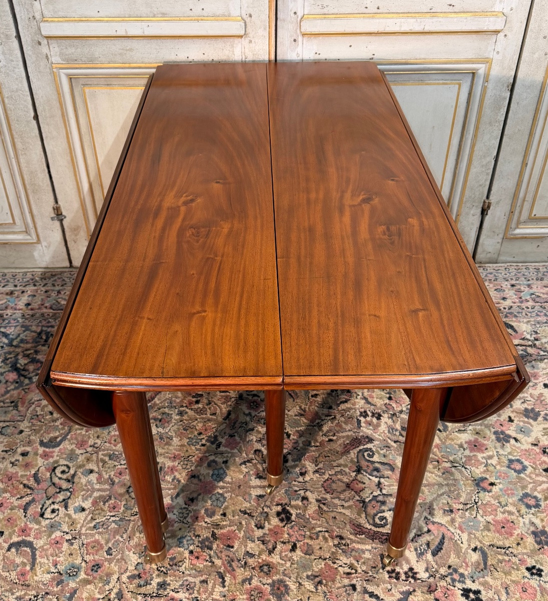 Large Mahogany Dining Table Louis XVI 19th Century-photo-4