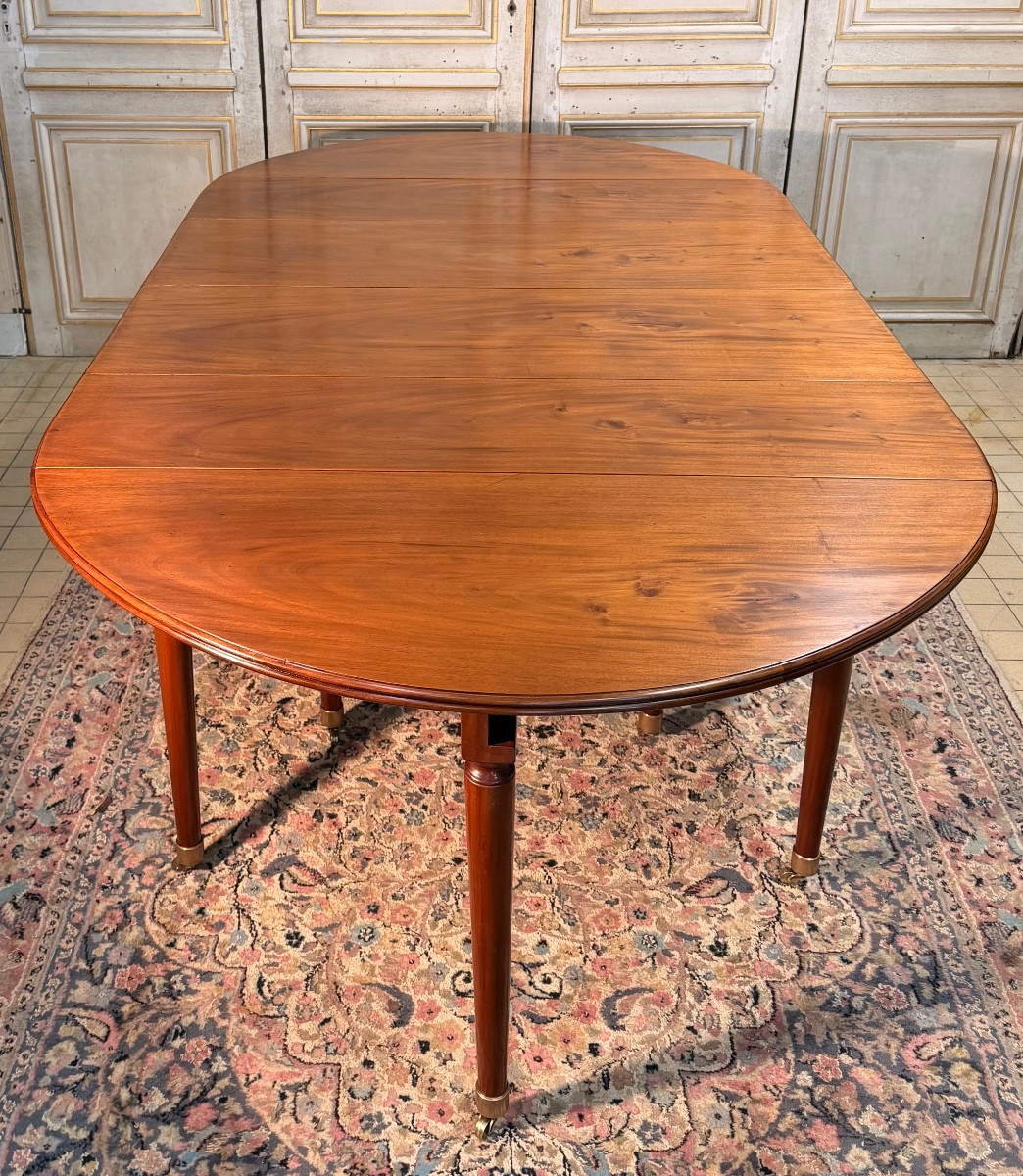 Large Mahogany Dining Table Louis XVI 19th Century