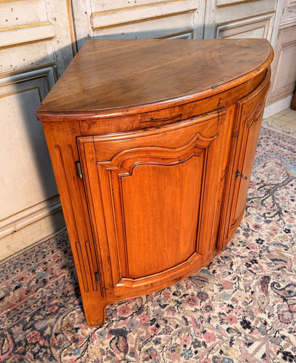 Encoignure galbée d époque Louis XV 18 eme siècle -photo-3
