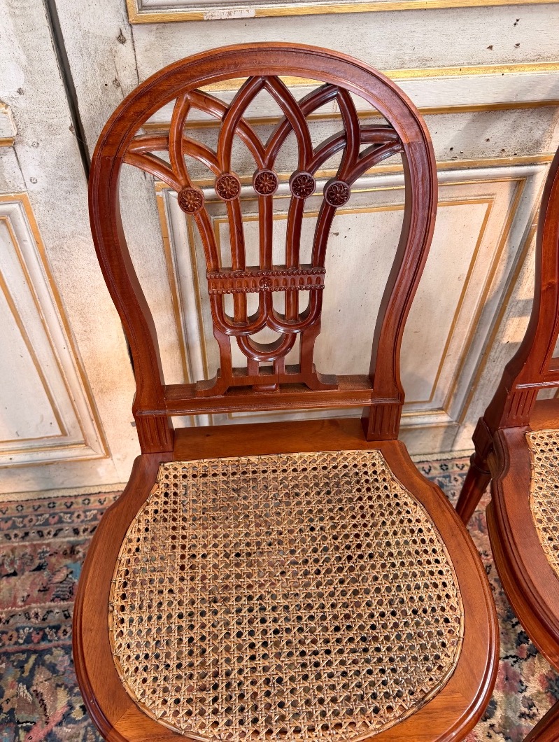 6 chaises en acajou de style Louis XVI modèle de Jacob -photo-2