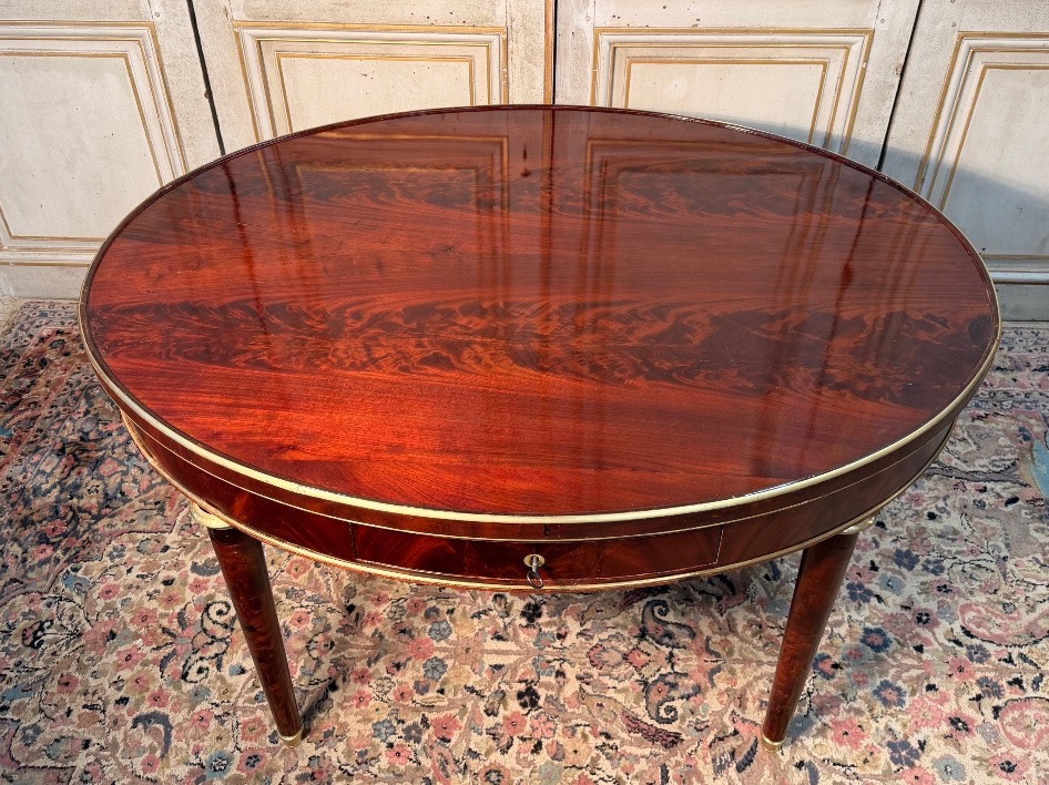 Grande table à jeux en acajou d époque Louis XVI 
