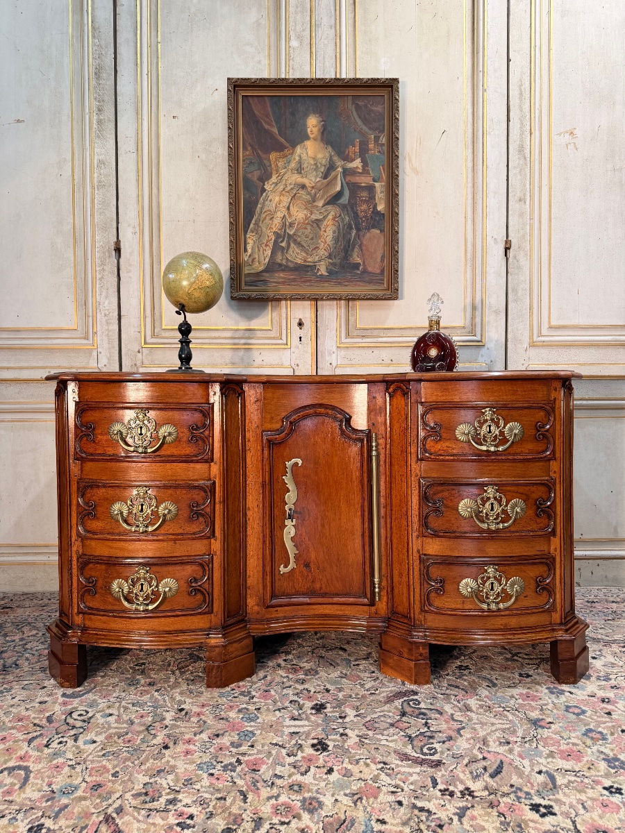18th Century Regency Chest Of Drawers In Blond Walnut-photo-2